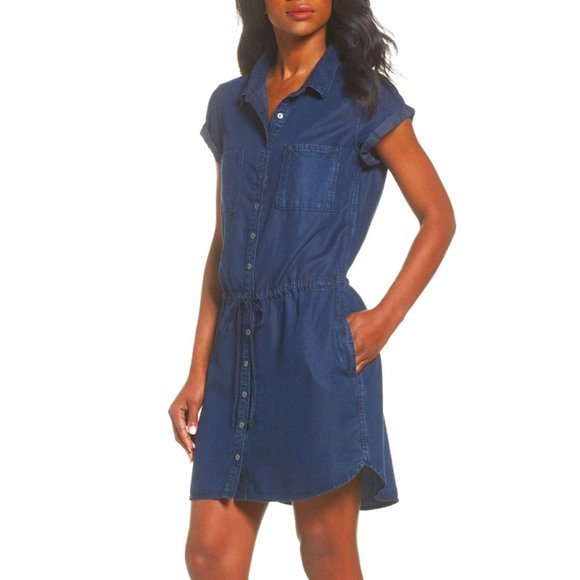 PAIGE Dresses & Skirts - Paige Mila Tencel Shirtdress w/Drawstring Waist Style #1960662-3424 - Size S